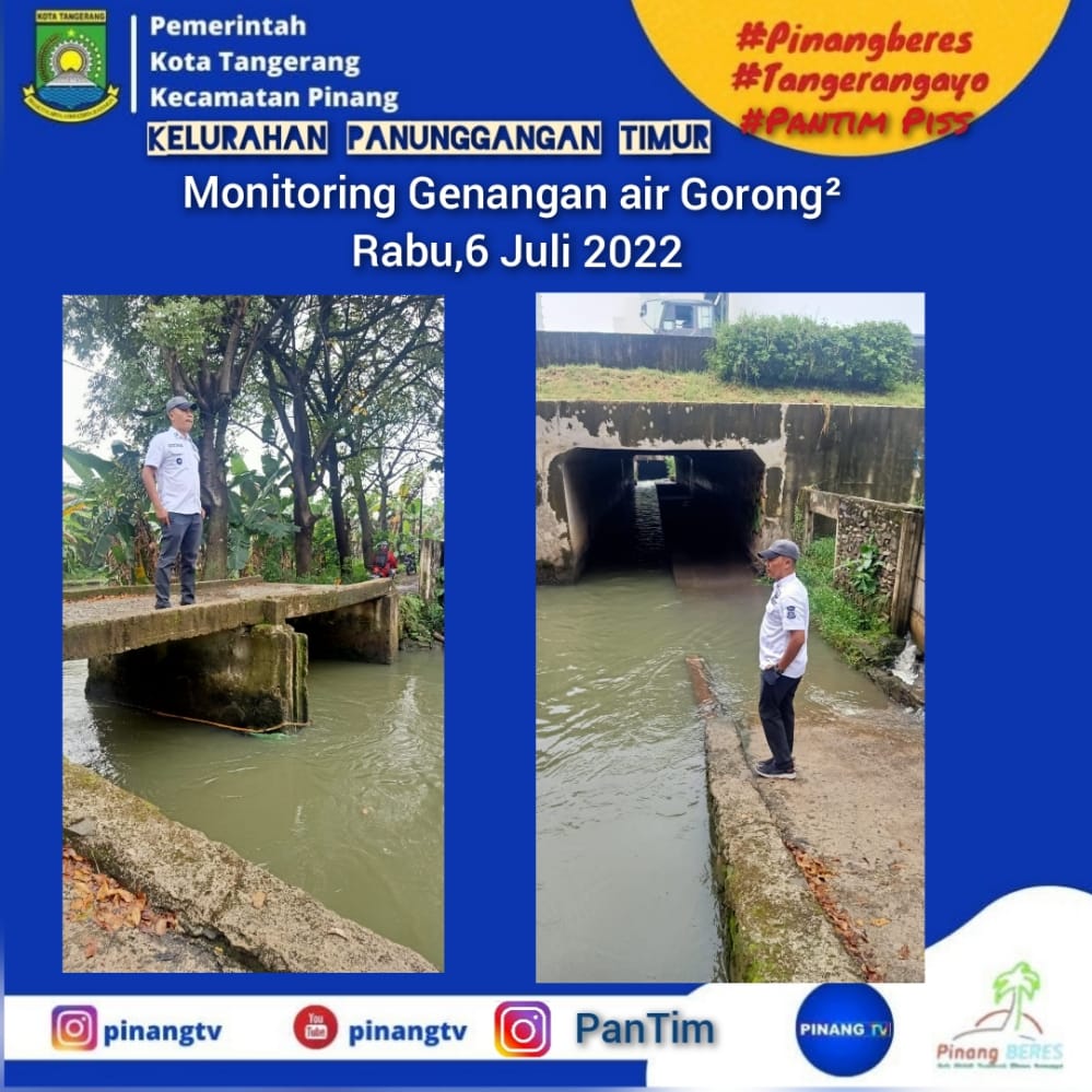 Monitoring debit air di saluran pembuangan dari Wilayah Alam Sutera
